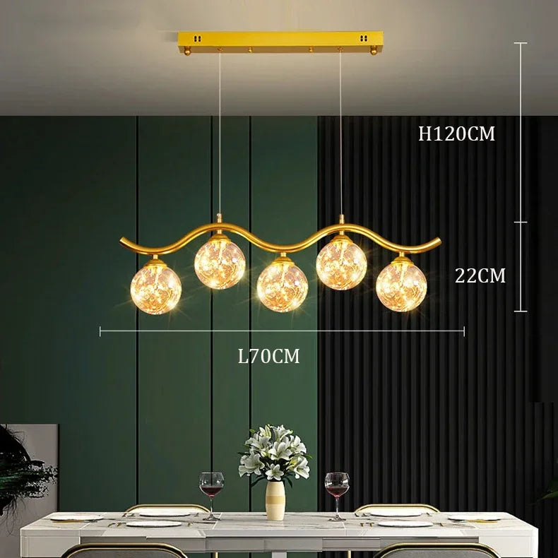 LED pendant light for living room, kitchen and restaurant - vue 8 sur 8