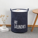 foldable waterproof linen and cotton laundry basket large capacity