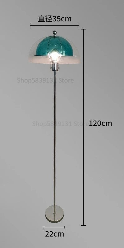 Retro LED floor lamp in acrylic with colourful nordic lampshade - vue 12 sur 22