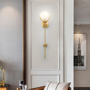 Nordic wall light with classic dolomite lampshade