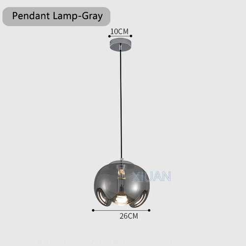 Bauhaus glass ceiling light with modern water ripple LED - vue 10 sur 12
