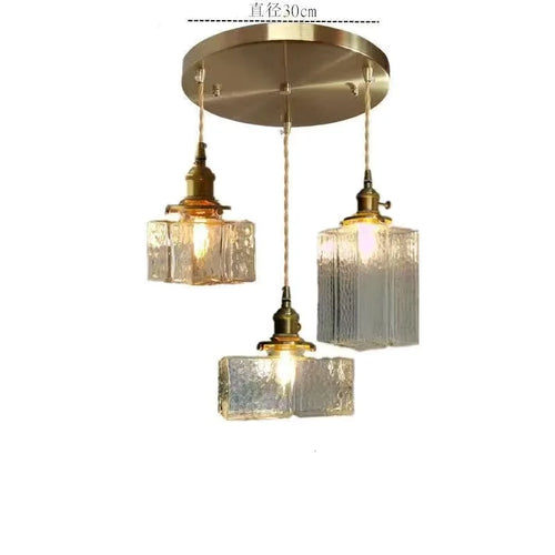 Retro glass pendant light with creative LED for vintage lighting - vue 9 sur 10