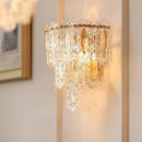 Gold glass wall light for interiors and restaurants