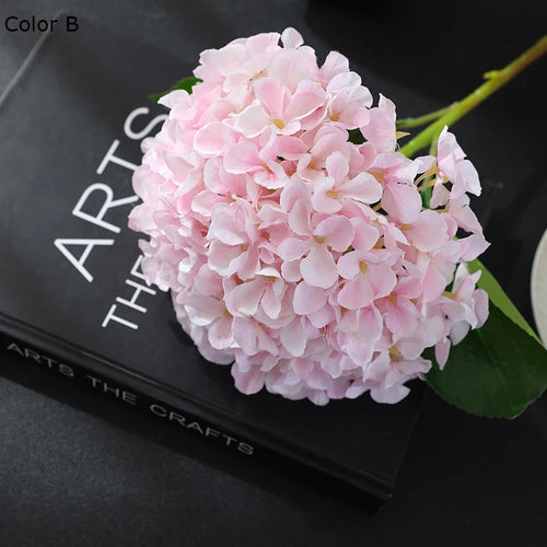 New Silk Simulation Hydrangea Flower European Style Home Decoration,Wedding Floor Arrangement Large Hydrangea Flower - vue 11 sur 13