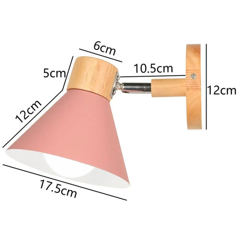 Nordic wooden LED wall light modern home decor - vue 17 sur 23