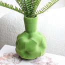 abstract flocking resin vase for craft decoration