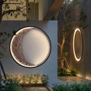 New modern outdoor moon LED wall light waterproof garden resin