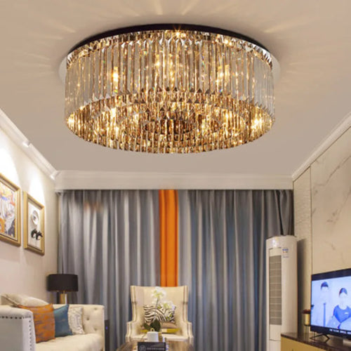 Modern crystal ceiling light for decorative indoor lighting - vue 7 sur 6