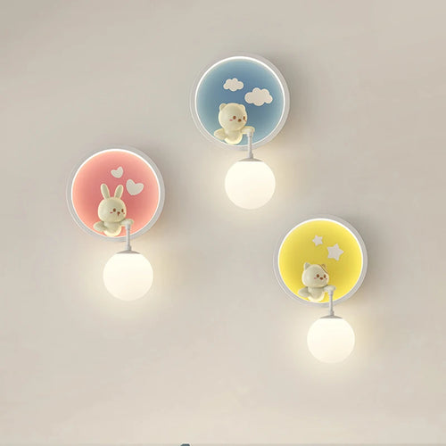 Romantic animal decorative wall light for children - vue 2 sur 9