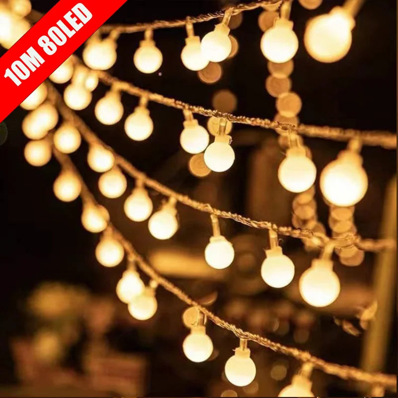 Small globe string lights for indoor and outdoor decoration
