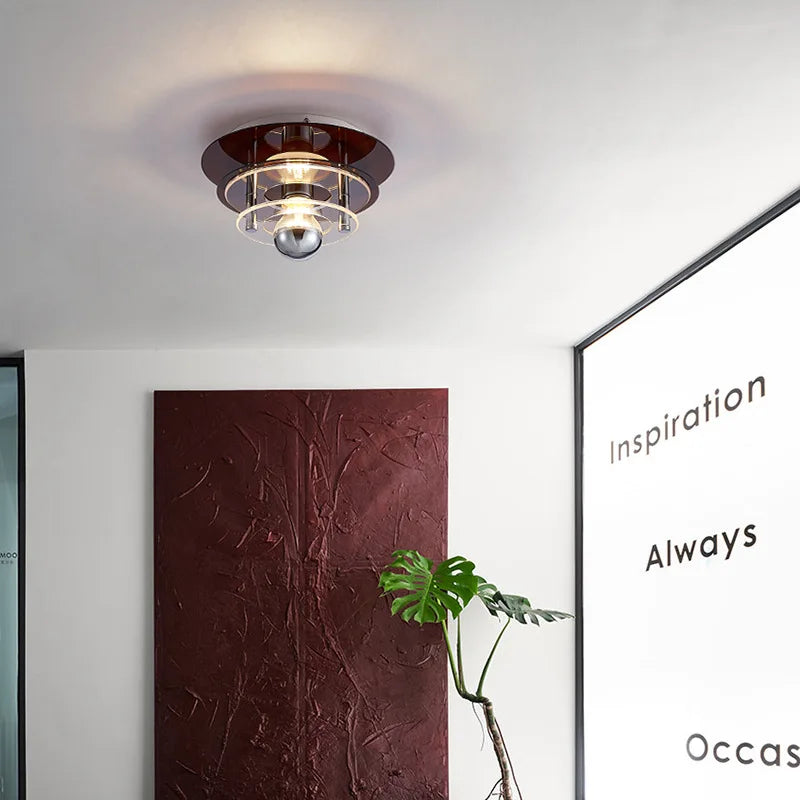 Nordic designer UFO acrylic ceiling light for home decor - vue 6 sur 14