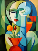 Abstract diamond painting woman Picasso style 5D interior decor