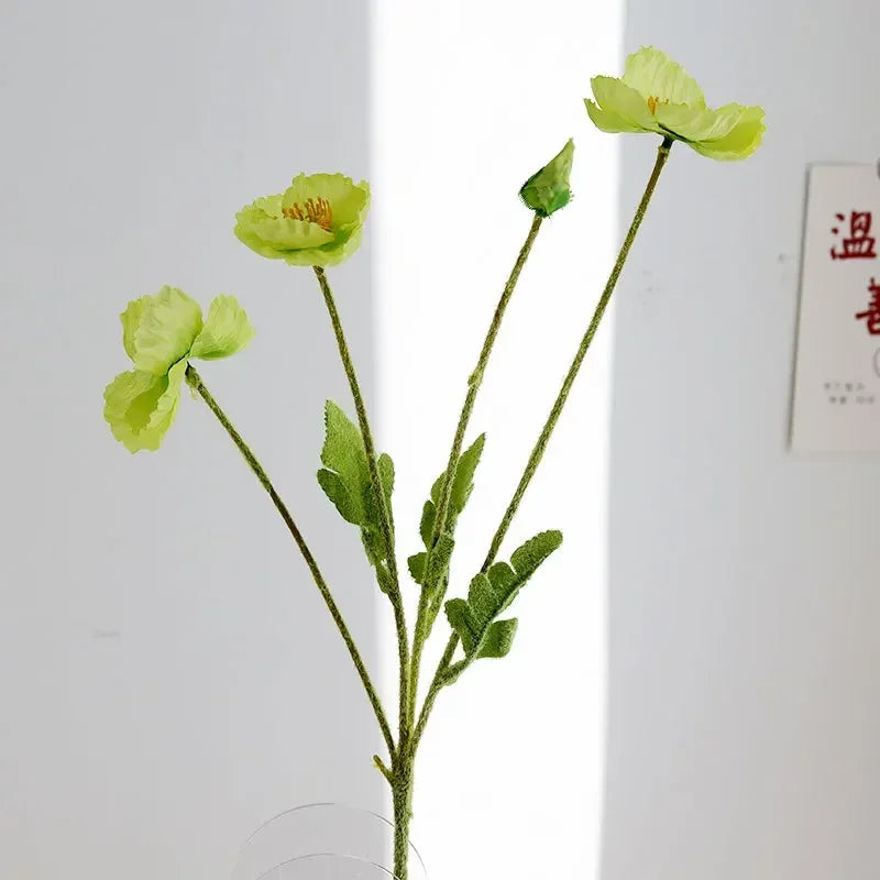 Artificial poppy flowers for weddings and home decoration - vue 25 sur 25
