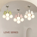 Princess chandelier with heart-shaped bubble for children's room