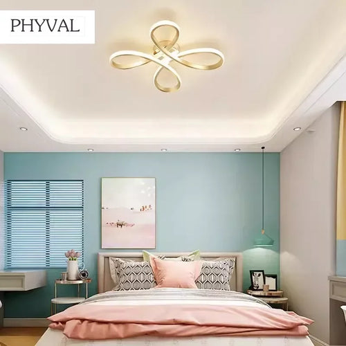Modern LED flower-shaped ceiling light for a creative ambience - vue 5 sur 7