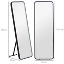 HOMCOM full body mirror with LED lights 151.5x50 cm memory function