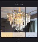 Dimmable crystal chandelier for an elegant atmosphere