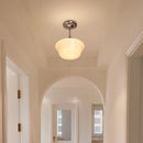 Medieval Bauhaus glass ceiling lights for porch and balcony, simple bedroom and hallway chandeliers