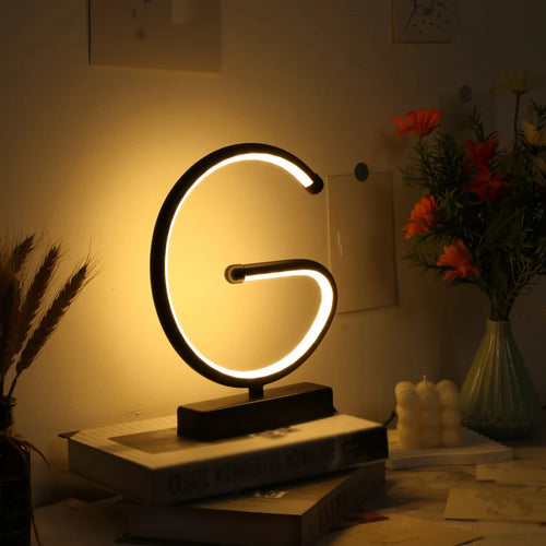 Creative G-shaped USB lamp for interior decoration - vue 2 sur 7