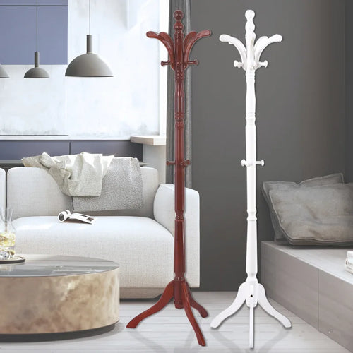 solid wood clothes rack for hotel and home practical storage - vue 3 sur 15