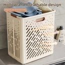 Foldable laundry basket with wheels large capacity multifunctional