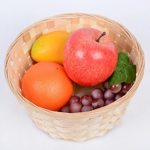 set of 3 bamboo baskets for fruit and storage - vue 6 sur 7