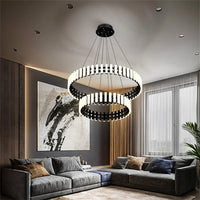 Modern round square art chandelier for restaurant decoration
