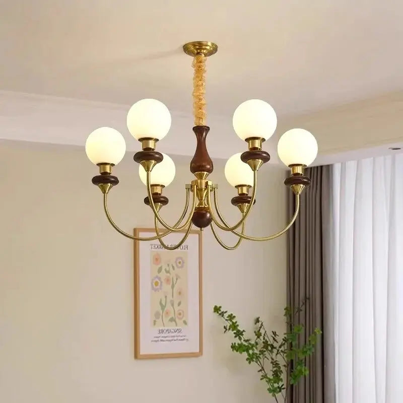 Medieval glass chandelier for elegant interior decor