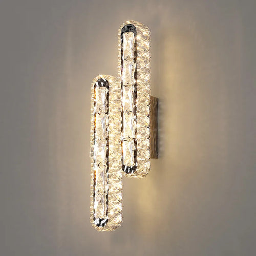 Modern oval LED crystal wall light for interior decoration - vue 5 sur 14