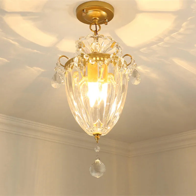 Modern gold crystal chandelier for bright interiors