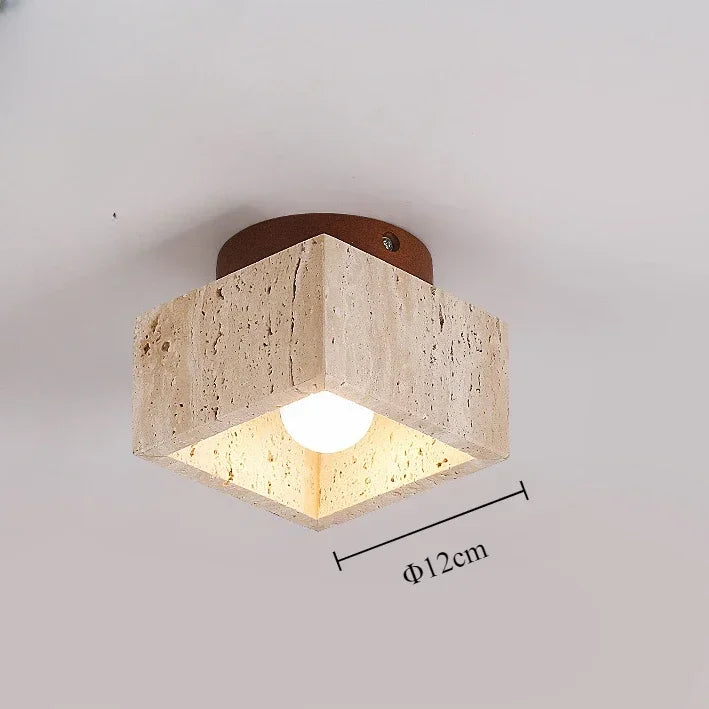 Minimalist stone ceiling light for a calming atmosphere - vue 8 sur 9