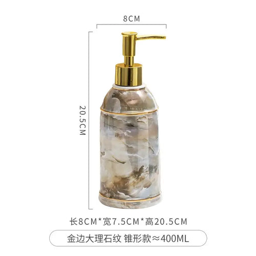 ceramic soap dispenser for shower gel and disinfectant - vue 28 sur 30