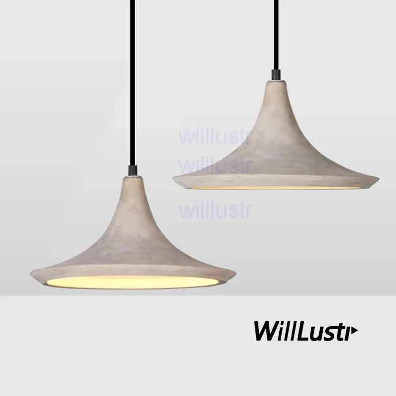 Nordic natural concrete pendant light for dining room, restaurant, hotel