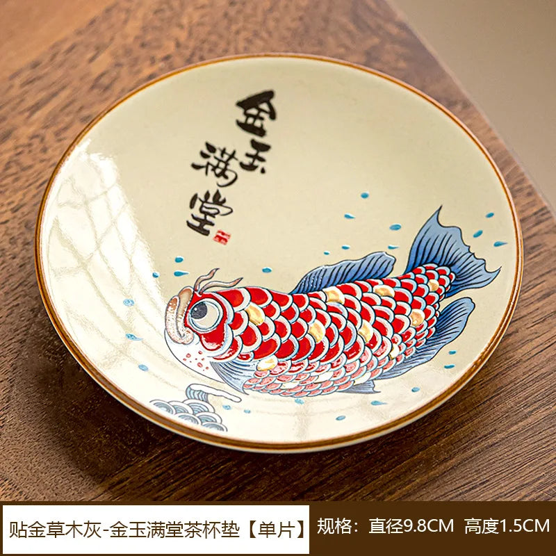 Chinese arowana teapot retro style porcelain 150ml
