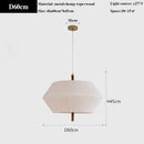 Japanese style decorative fabric pendant light with elegant LED lighting