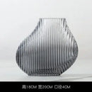 striped blown glass vase for creative floral decoration