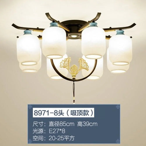 Chinese retro chandelier for elegant and cosy lighting - vue 19 sur 21