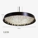 Modern black and white crystal chandelier for interior decor