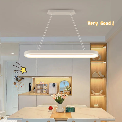 Modern LED pendant light for minimalist interior lighting - vue 4 sur 6