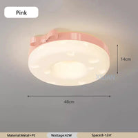 Cheese-shaped ceiling light for baby girl's nursery