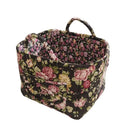Pastoral style washable fabric storage basket stackable multi-use