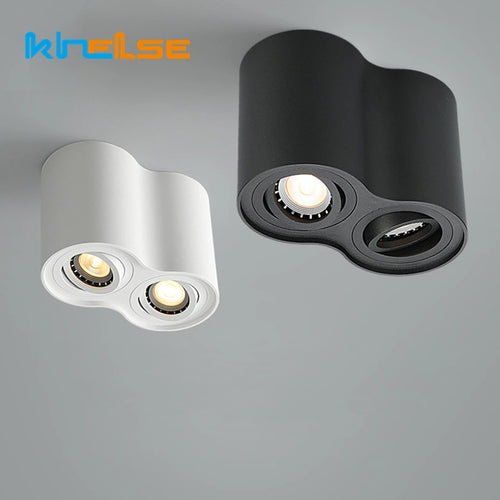 Round LED ceiling light with replaceable bulb and adjustable angle - vue 2 sur 12