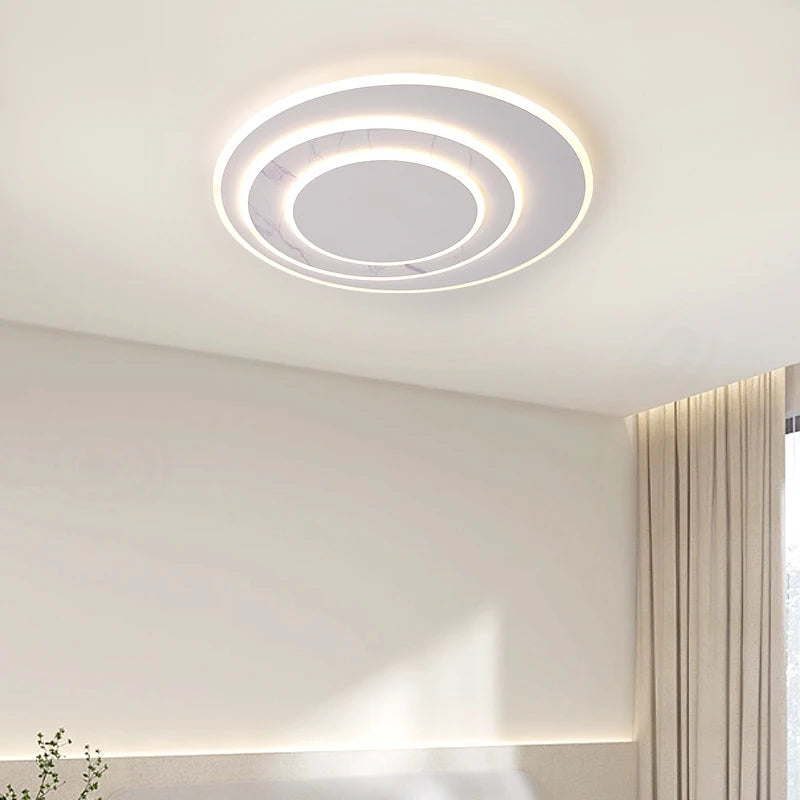 Modern LED ceiling light with remote control and dimmable brightness