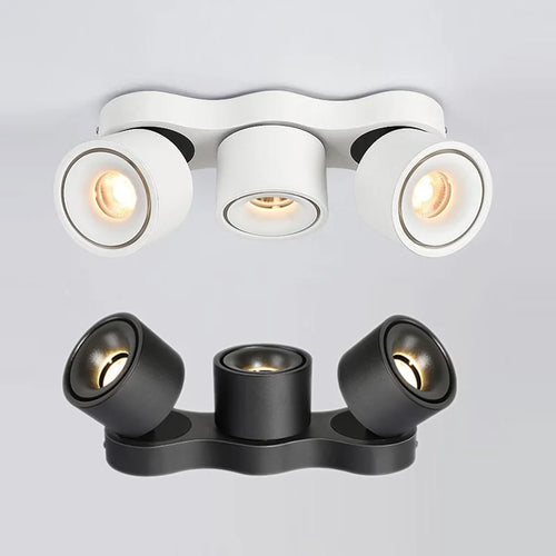 Dimmable folding rotating LED spotlights for indoor lighting - vue 2 sur 8