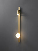 Minimalist luxury copper wall light with LED strip