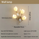 Nordic living room vertical floor lamp, simple bedroom bedside lamp, creative personalized magnolia decoration floor lamp