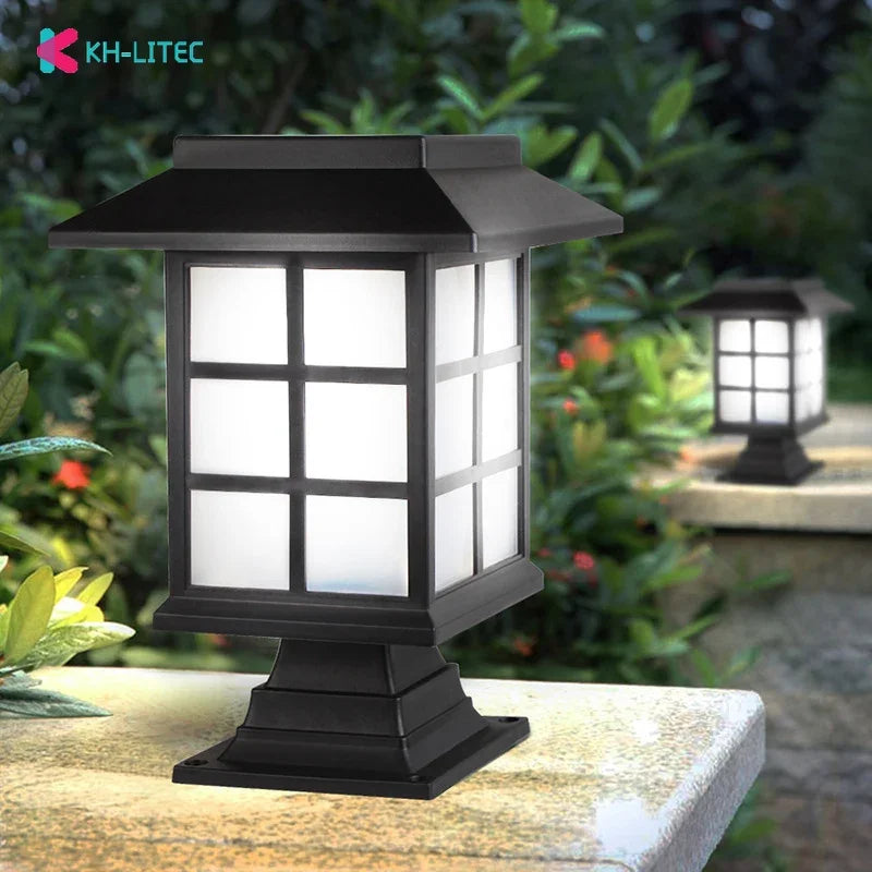 Retro solar lantern for garden and outdoor pathways