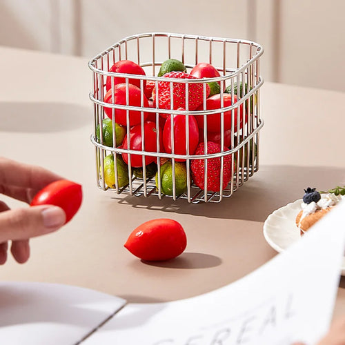 Stainless steel fruit and vegetable storage basket - vue 3 sur 7
