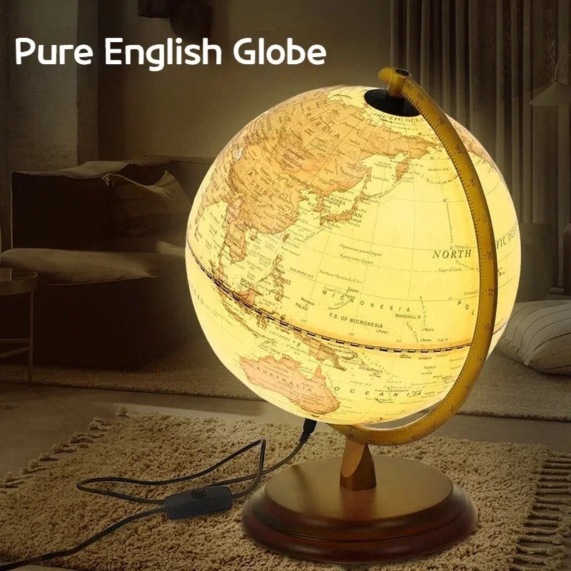 European and American retro decorative luminous antique globe