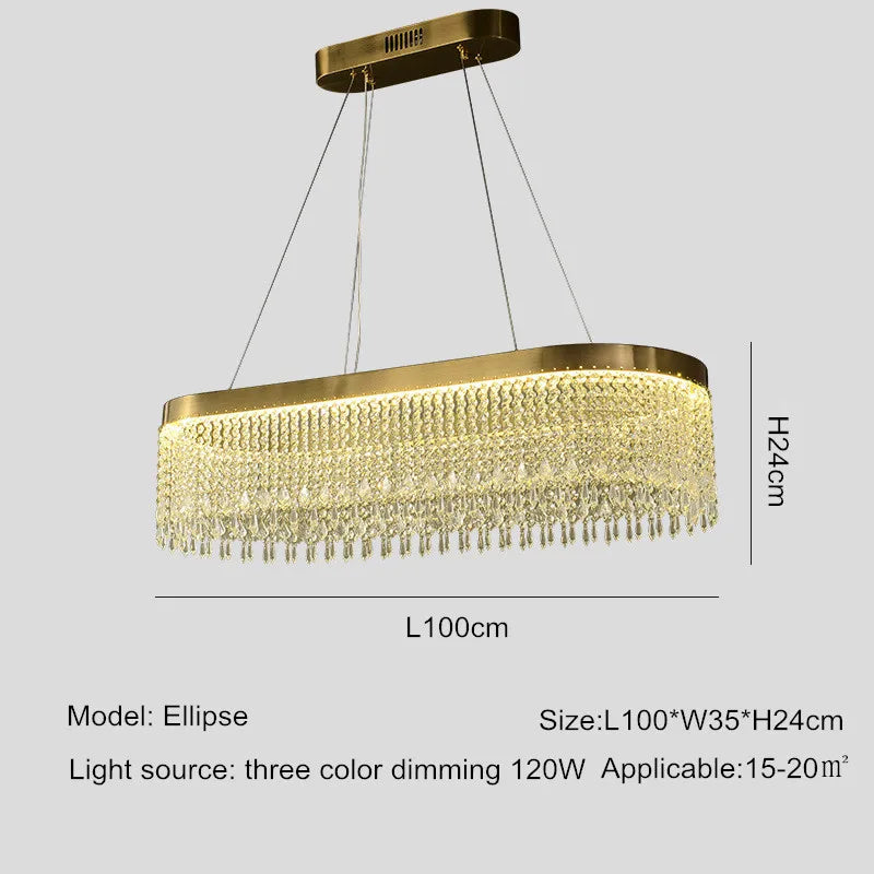 Modern LED crystal chandelier for indoor decoration